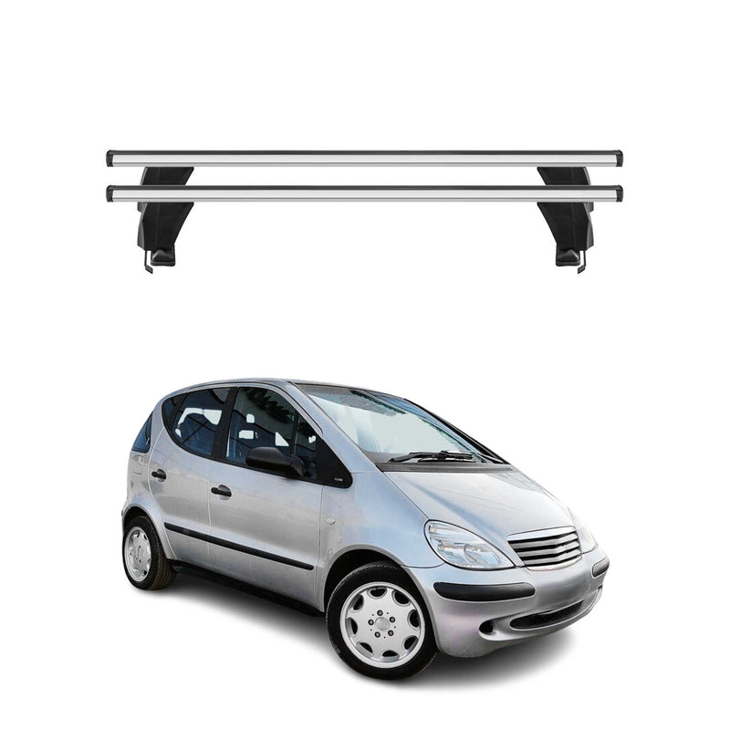 Menabo Barres de toit Transversales pour Mercedes Classe A W168 1997-2004 Gris