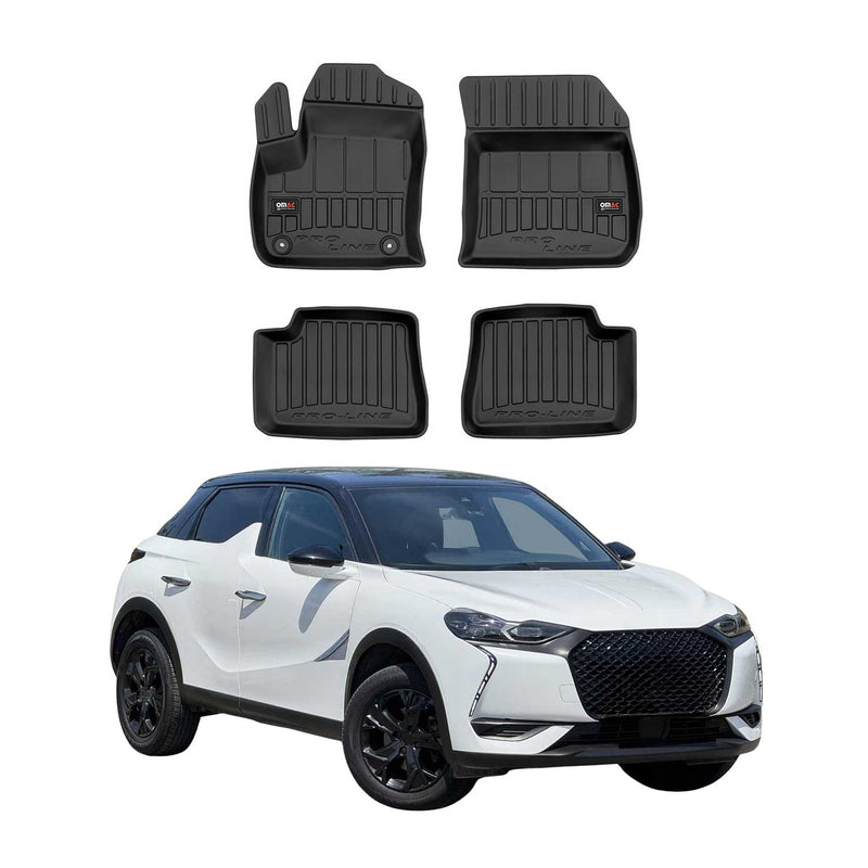 Tapis de Sol pour DS DS3 Crossback 2018-2025 TPE Noir