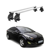 Barres de toit transversales pour Hyundai Elantra V 2011-2016 Acier Gris