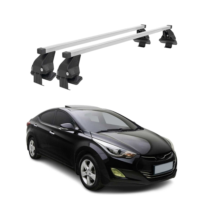 Barres de toit transversales pour Hyundai Elantra V 2011-2015 Acier Gris