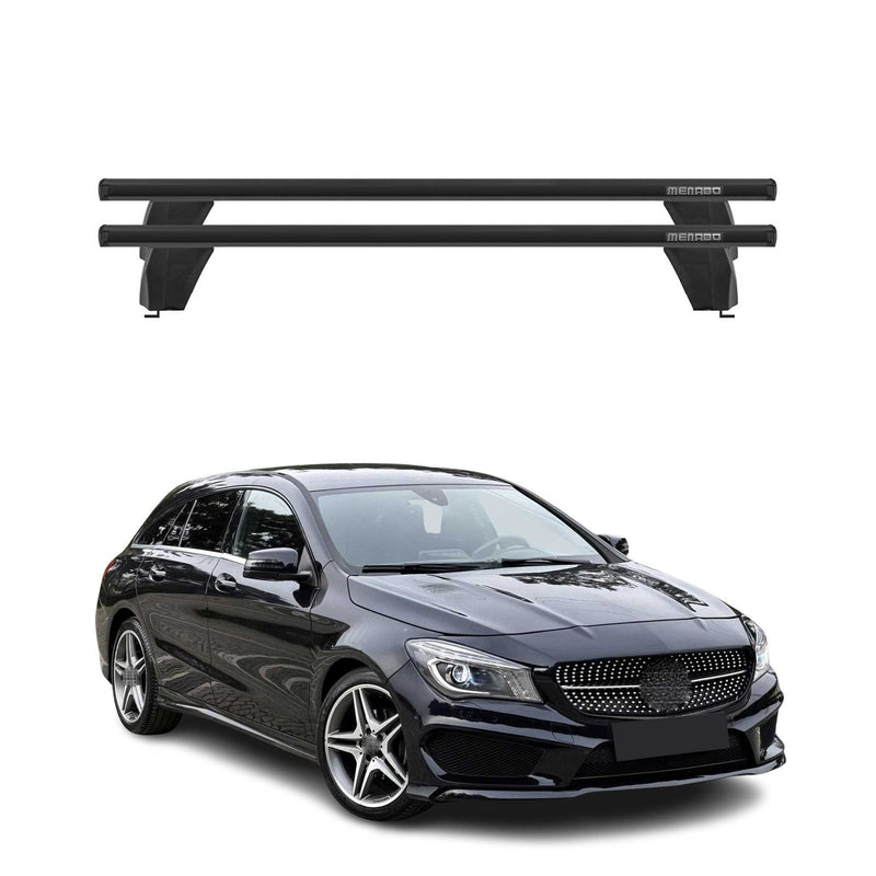 Menabo Barres de toit Transversales pour Mercedes CLA X117 2015-2025 Alu Noir