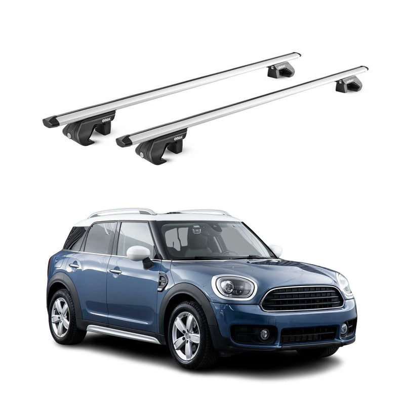 Barres de toit transversales pour Mini Countryman F60 2017-2025 Alu Gris 2x ABE