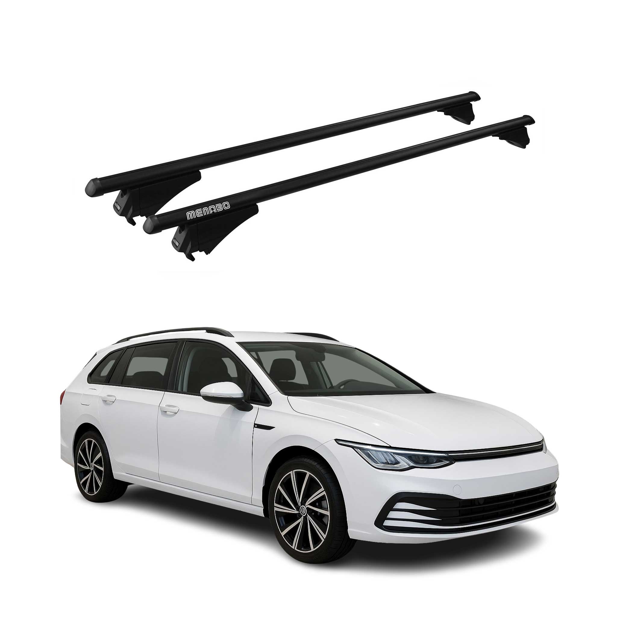 Tiger Barres de toit transversales pour VW Golf VIII 2019-2026 Noir