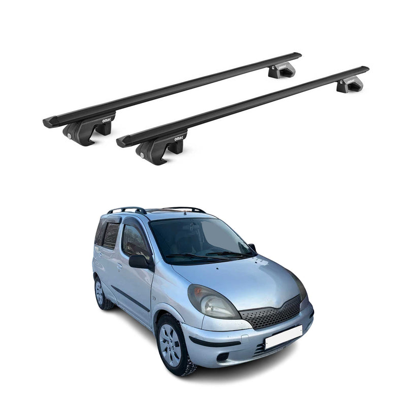 Barres de toit transversales pour Toyota Yaris Verso XP20 1999-2005 Noir 2x ABE