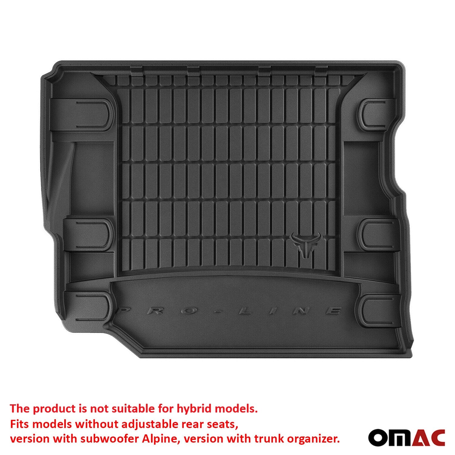 Tapis de Coffre pour Jeep Wrangler 2018-2026 TPE Noir
