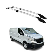 Barres de toit longitudinales pour Renault Trafic 3 Long L2 2014-2026 Alu Gris
