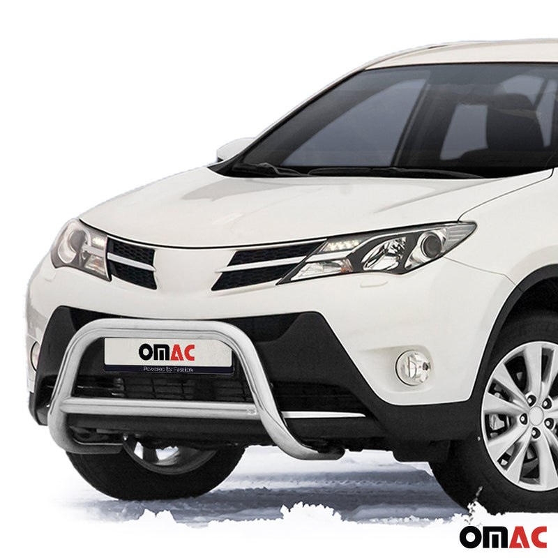 Pare-Buffle Avant Pour Toyota RAV4 2013-2015 en Acier Inoxydable Argent