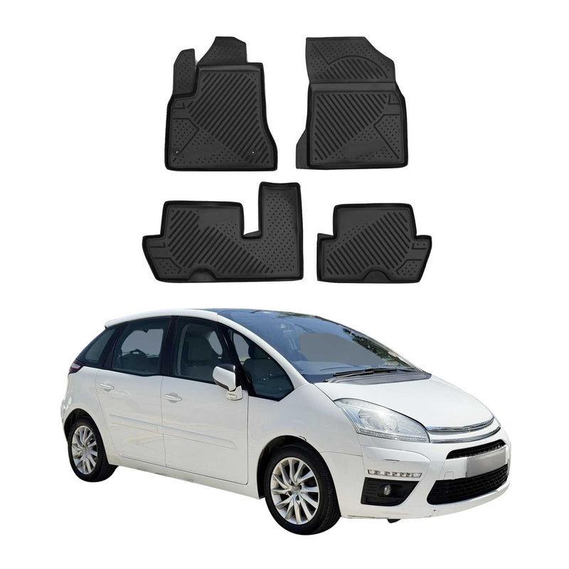 OMAC Tapis de sol pour Citroen C4 Picasso 2006-2013 sur mesure en caoutchouc