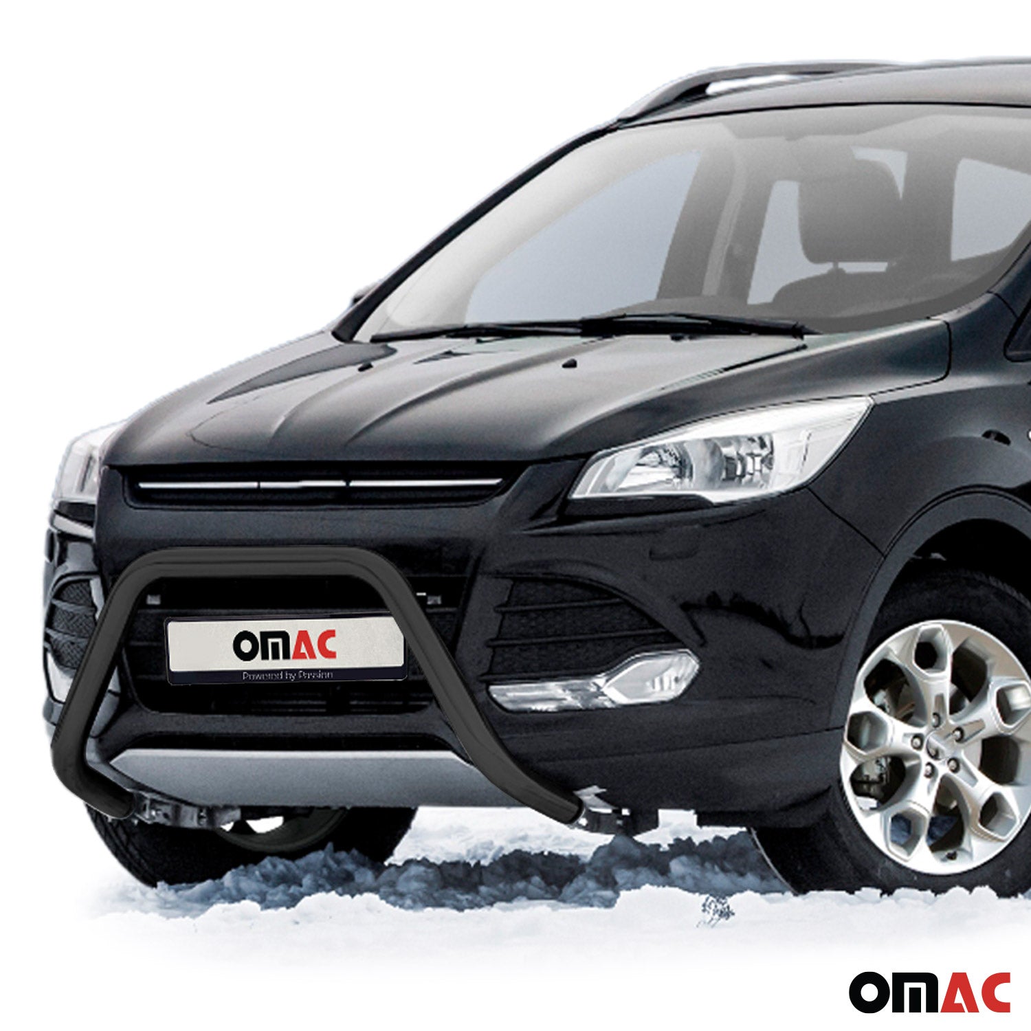 Pare-Buffle Avant Pour Ford Kuga II 2012-2017 Pre-FL Acier Inoxydable Noir