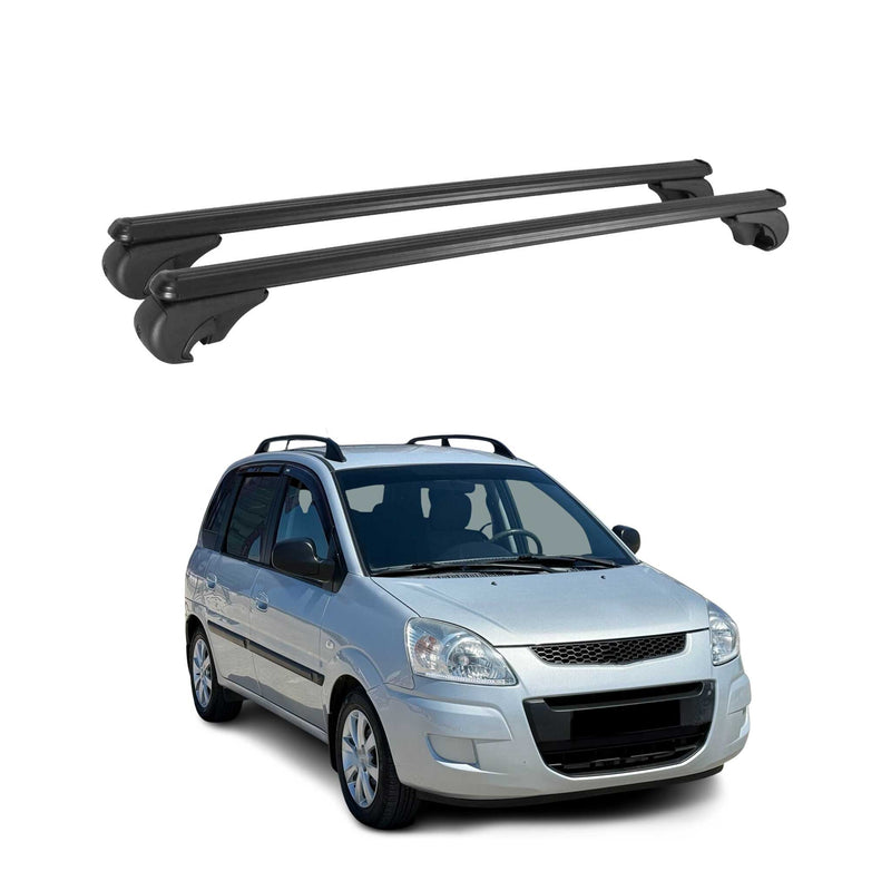 Barres de toit Transversales pour Hyundai Matrix Kombi 2001-2010 Aluminium Noir