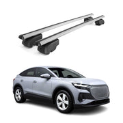Barres de toit transversales pour Audi Q4 E-Tron 2021-2025 Aluminium Gris