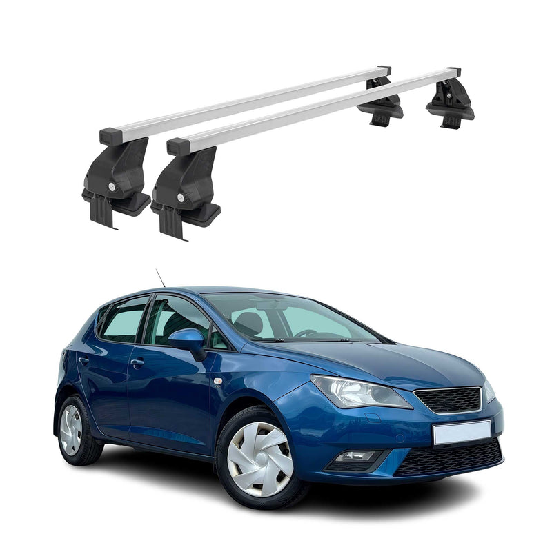 Barres de toit transversales pour Seat Ibiza IV SC 2008-2016 Acier Gris
