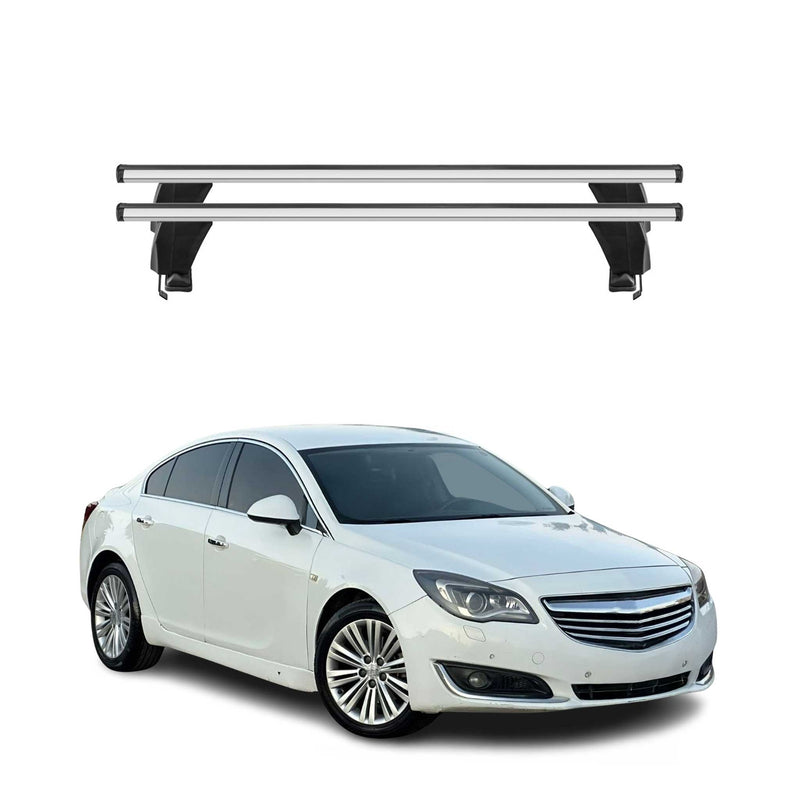 Menabo Barres de toit Transversales pour Opel Insignia 2009-2017 Gris ABE 2x