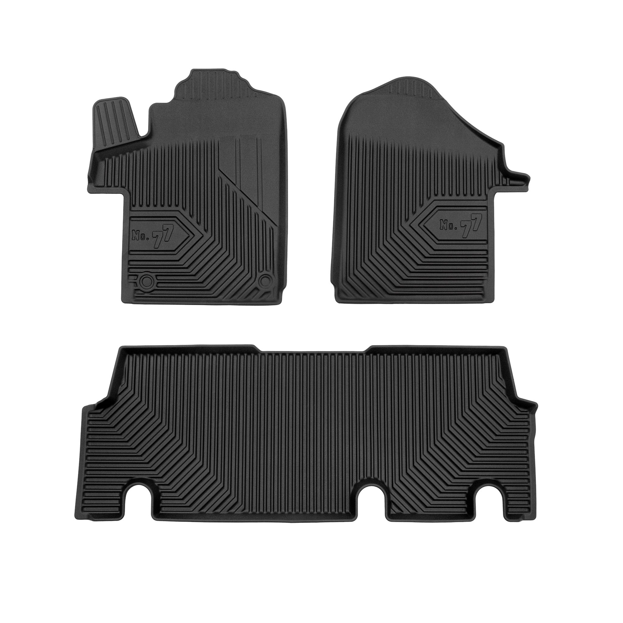 Tapis de Sol de Voiture pour Mercedes-Benz Vito III Van 2014-2026 TPE Noir 3Pcs
