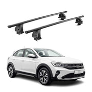 Barres de toit transversales acier pour VW Taigo 2021-2026 TÜV 75 kg Noir 2Pcs