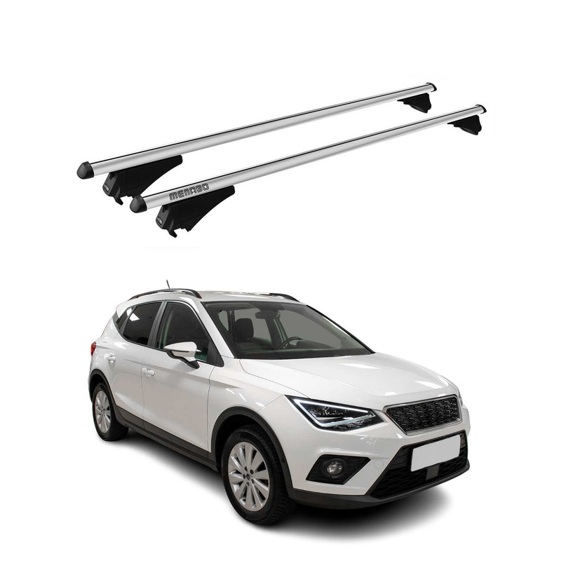 Tiger Barres de toit transversales pour Seat Arona 2017-2025 Gris