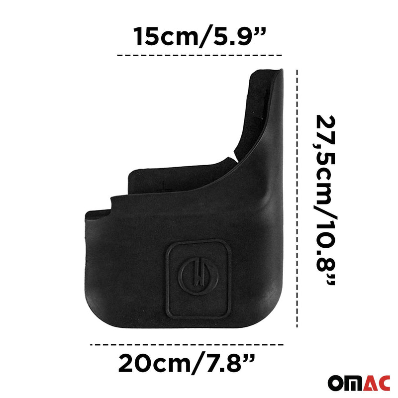 Garde boue Mercedes Viano 2003-2014 Arriére Noir 2 Pcs