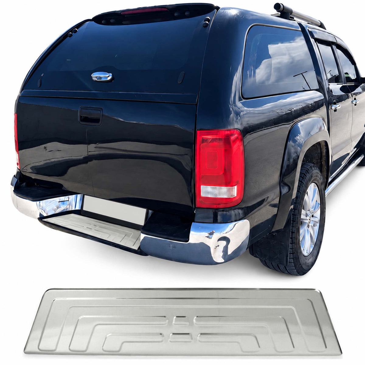 Protection de Pare-Chocs Arrière pour VW Amarok I 2010-2020 Inox finition polie