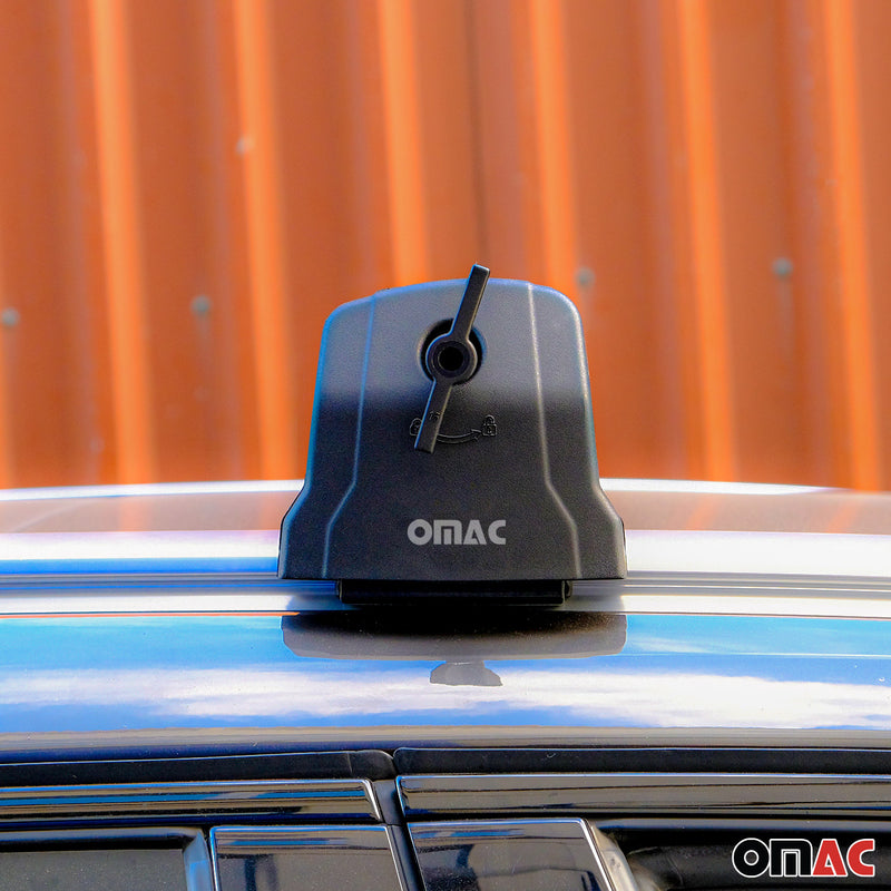 Barres De Toit Transversales pour Opel Mokka 2012-2020 Aluminium Noir ABE