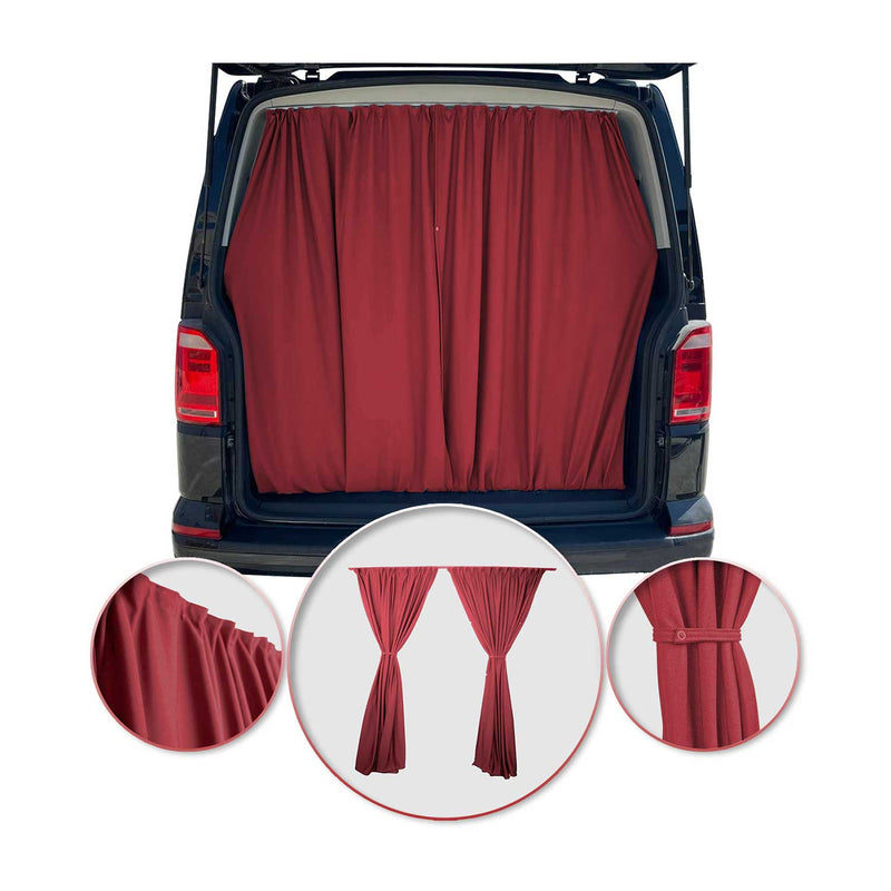 Rideaux De Porte Hayon Pour Nissan Interstar H3 Protection Solaire Rouge