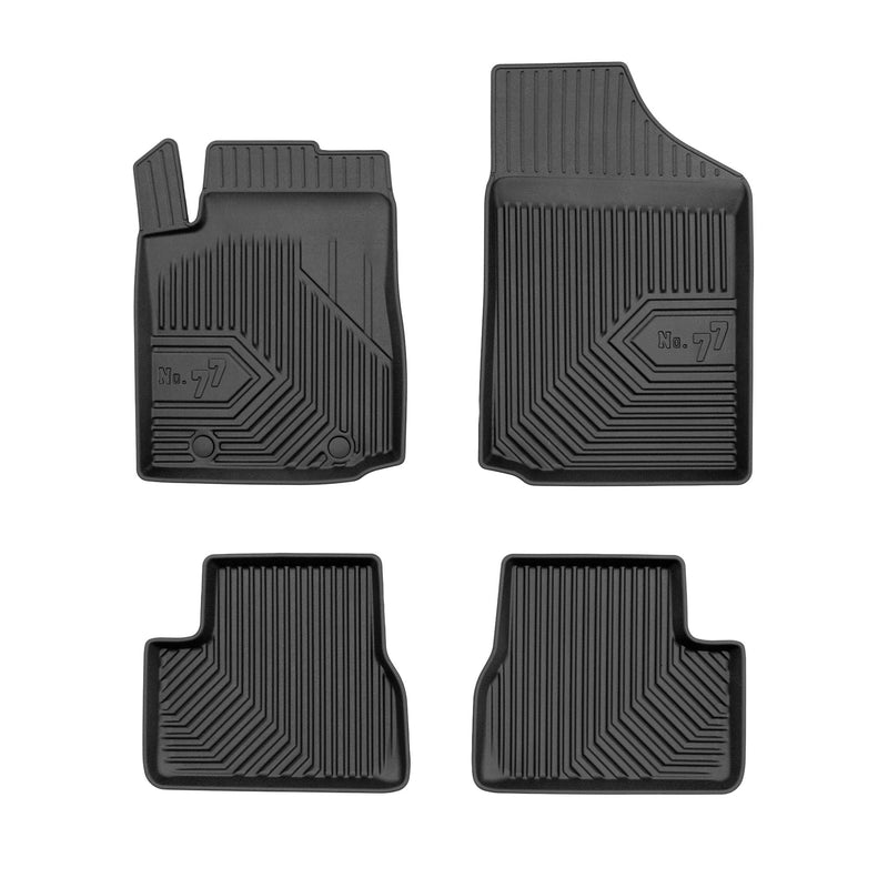 Tapis de Sol de Voiture pour Citroen C3 I 2002-2009 TPE Antidérapant Noir 4Pcs