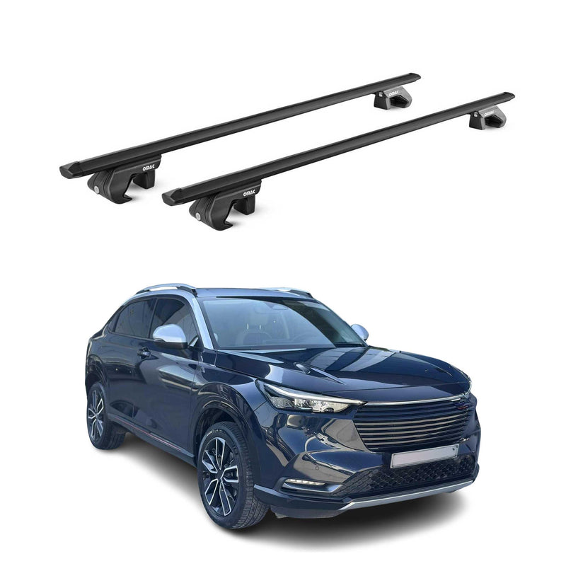 Barres de toit transversales ABE pour Honda HR-V 2021-2025 5 P Alu Noir 2x