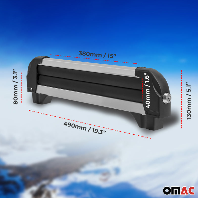 Porte-Skis Menabo Porte-Snowboard Universel Verrouillable Noir 2Pcs