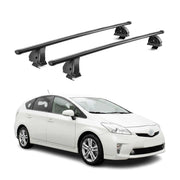 Barres de toit transversales acier pour Toyota Prius+ XV40 2012-2019 TÜV Noir 2x