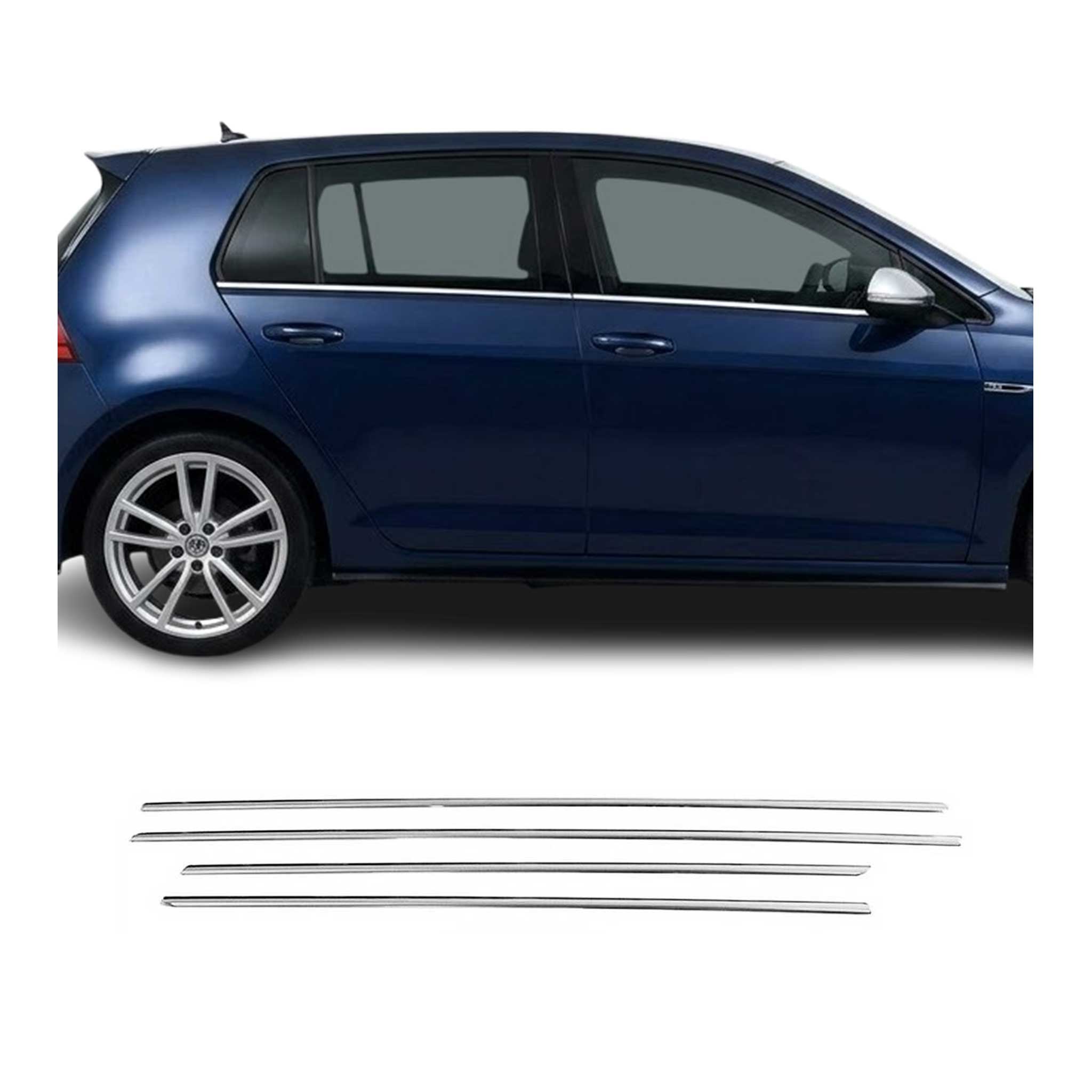 Garniture de Fenêtre pour VW Golf HB 2008-2012 Acier Inox 4Pcs