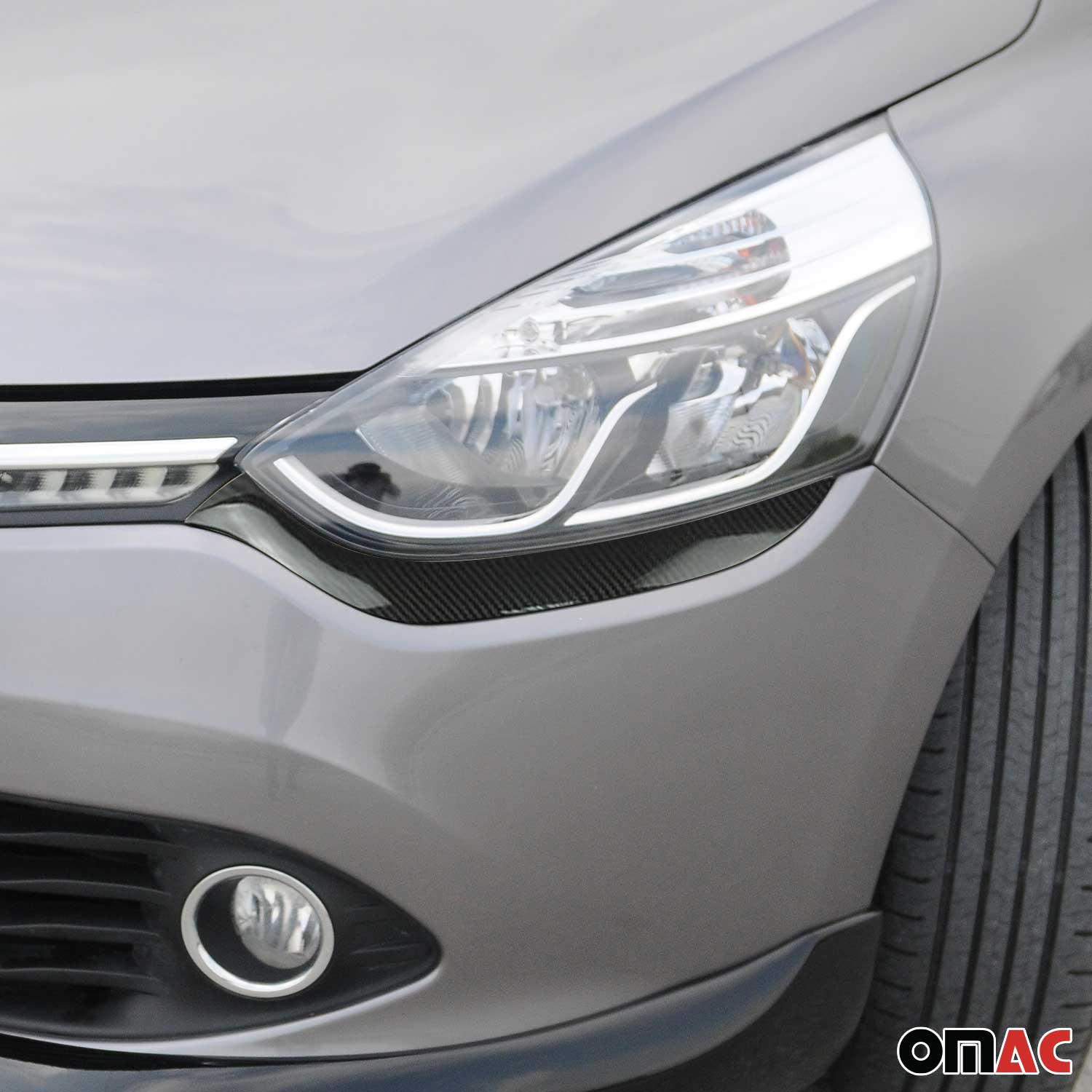 Baguettes de Phare Avant - pour Renault Clio IV 2012-2016 Carbone