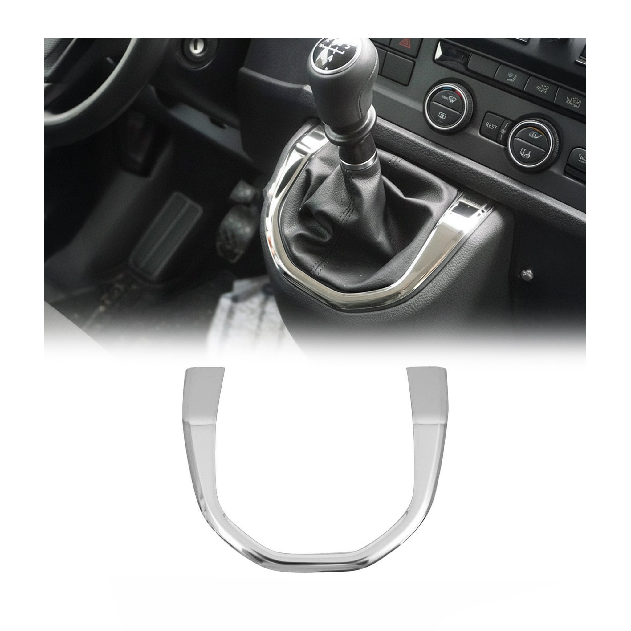 Support Cadre Levier de vitesse pour VW T6 Transporter 2015-2019 Manuel inox