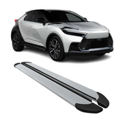 Marchepieds latéraux pédale pour Toyota C-HR AX20 2023-2026 Aluminium 2x Gris