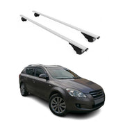 Barres de toit Transversales pour Kia Ceed Break 2007-2012 Fer Argent