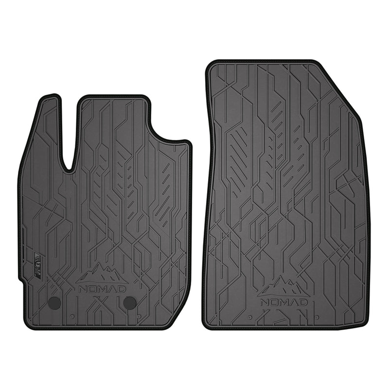 Tapis de Sol de Voiture pour Dacia Duster II 2017-2024 Caoutchouc Noir 2Pcs