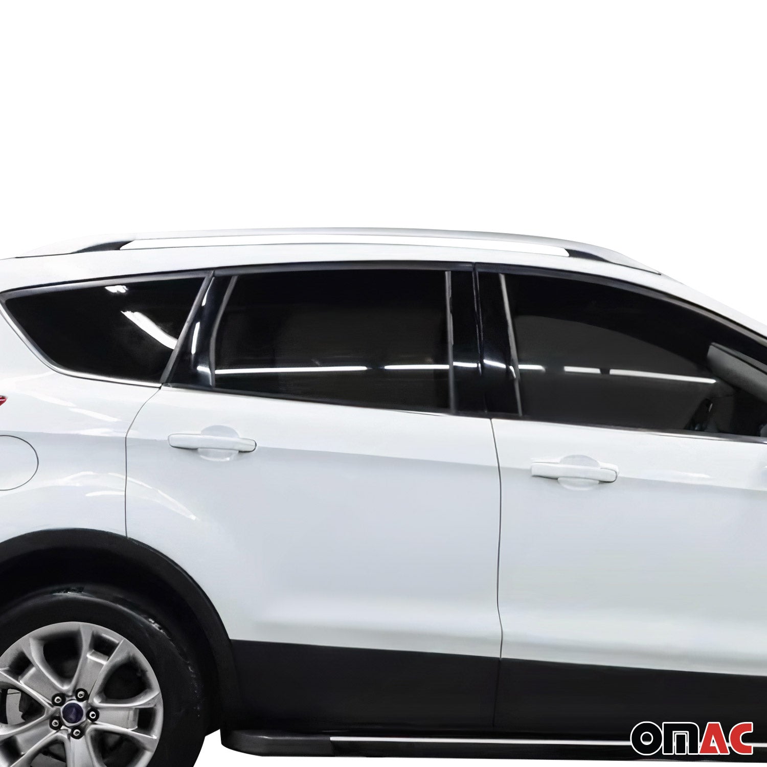 Original Barres De Toit Longitudinales pour Ford Kuga II 2012-19 Aluminium Gris