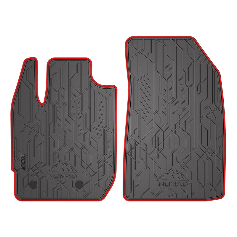 Tapis de Sol de Voiture pour Dacia Duster II 2017-24 Caoutchouc Noir-Rogue 2Pcs