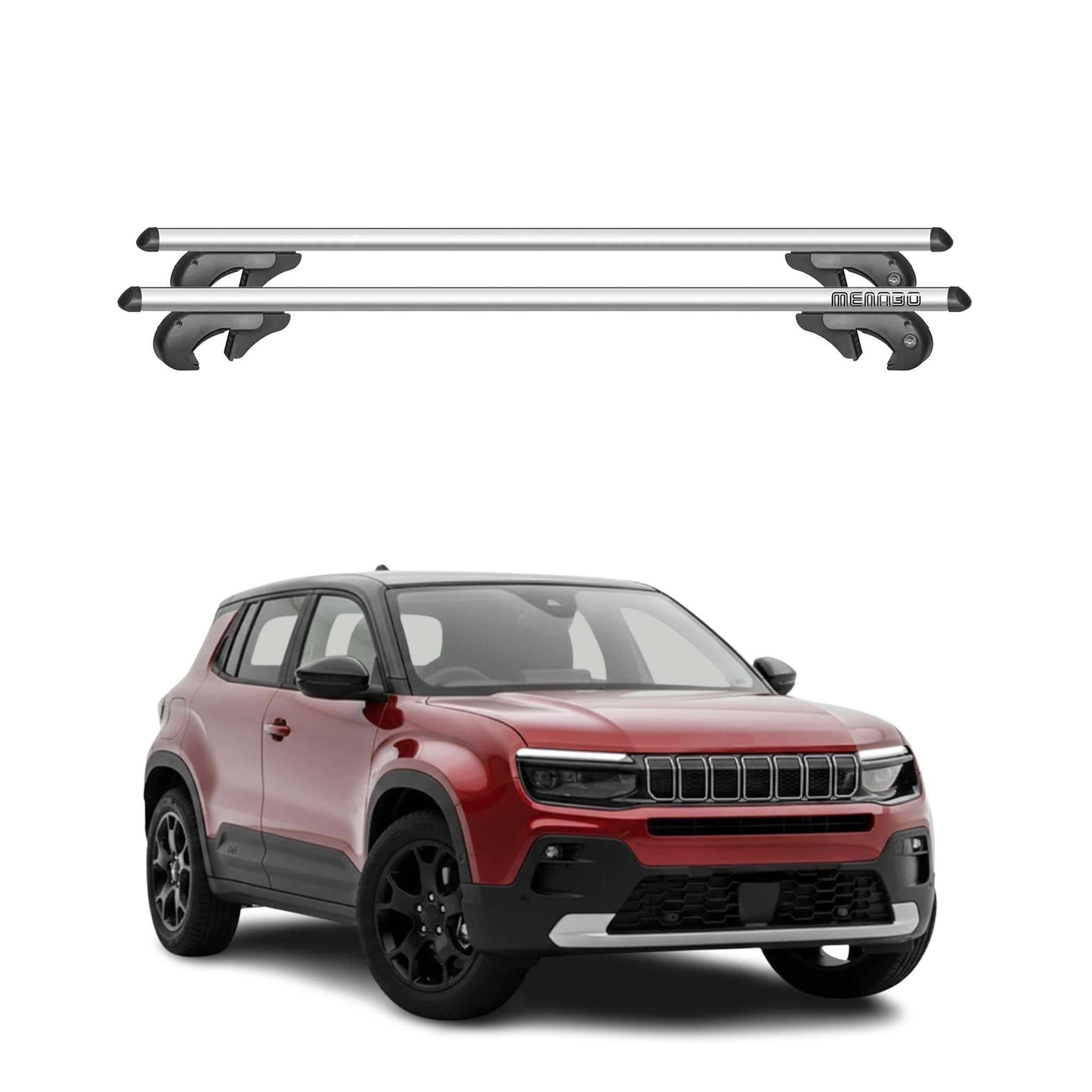 Barres de toit transversales pour Jeep Avenger 2023-2026 90kg Aluminium Gris 2x