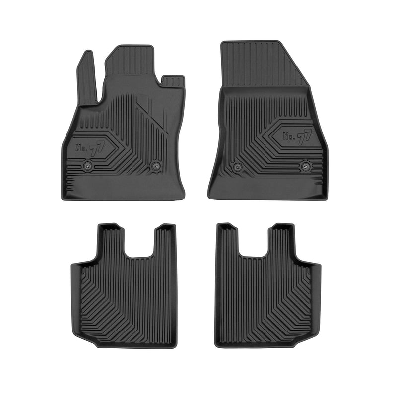 Tapis de Sol de Voiture pour Fiat 500L 2012-2022 TPE Antidérapant Noir 4Pcs