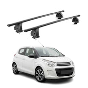 Barres de toit transversales acier pour Citroen C1 II 2014-2022 TÜV Noir 2Pcs