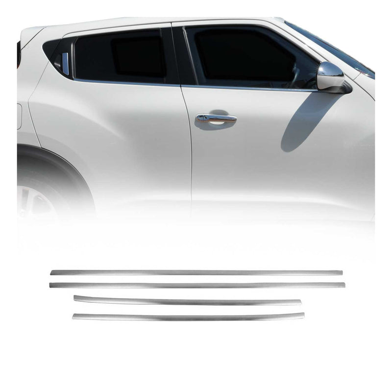 Garniture De Fenêtre pour Nissan Juke 2010-2020 Inox Chromé Brossé 4x