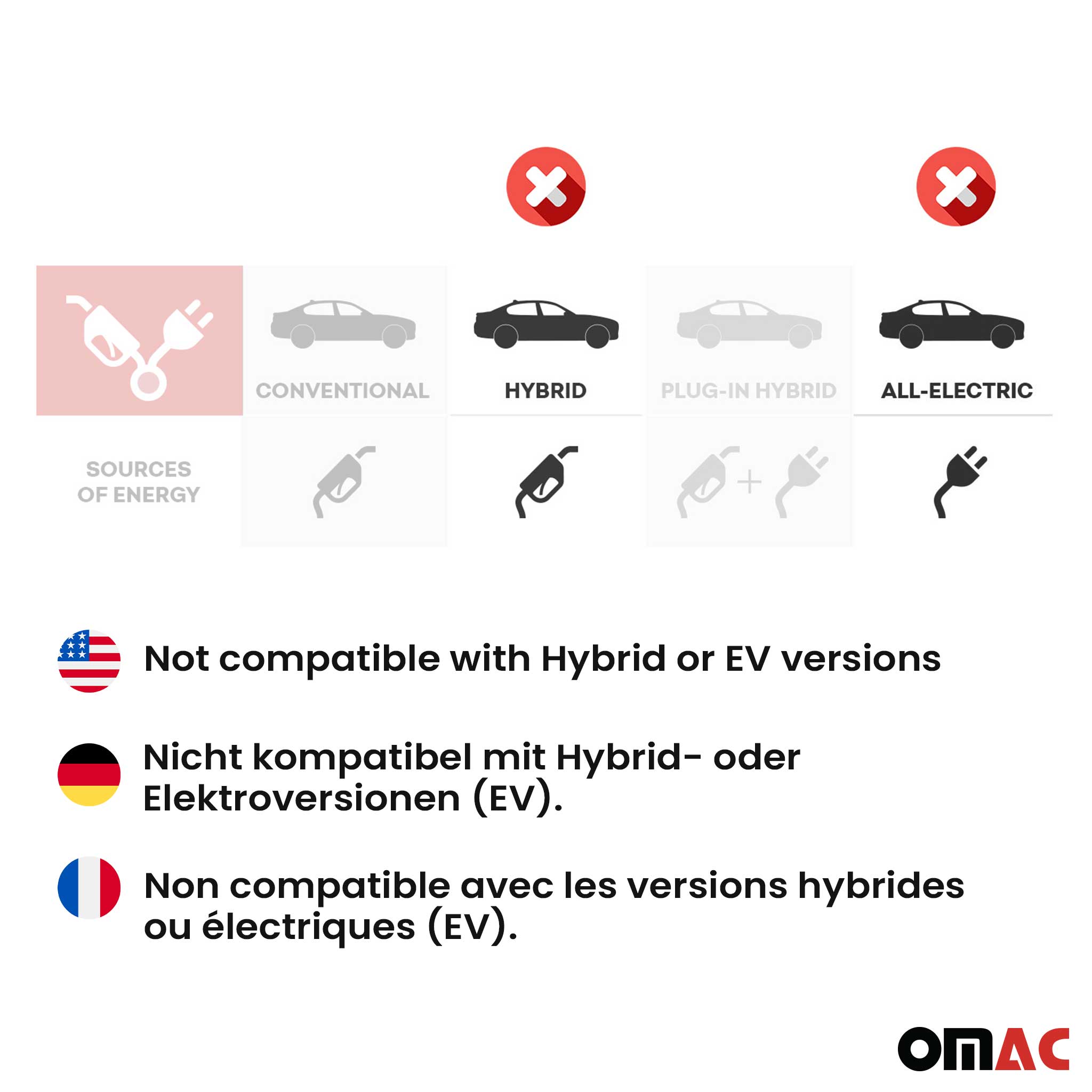 OMAC Tapis De Coffre pour Toyota RAV4 2013-2018 en caoutchouc Noir