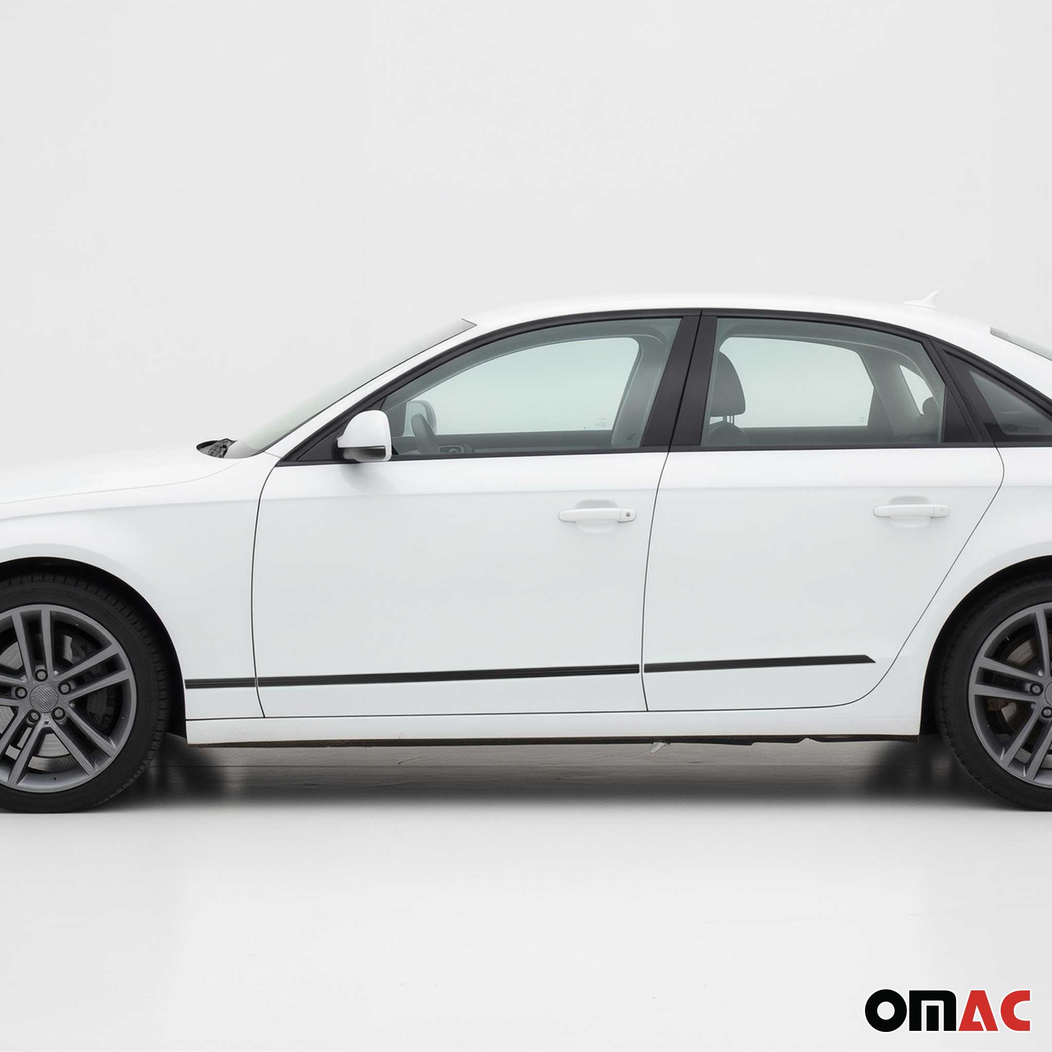 Garniture baguette de porte latérale pour Audi A4 B8 Berline 2008-2015 Alu Noir