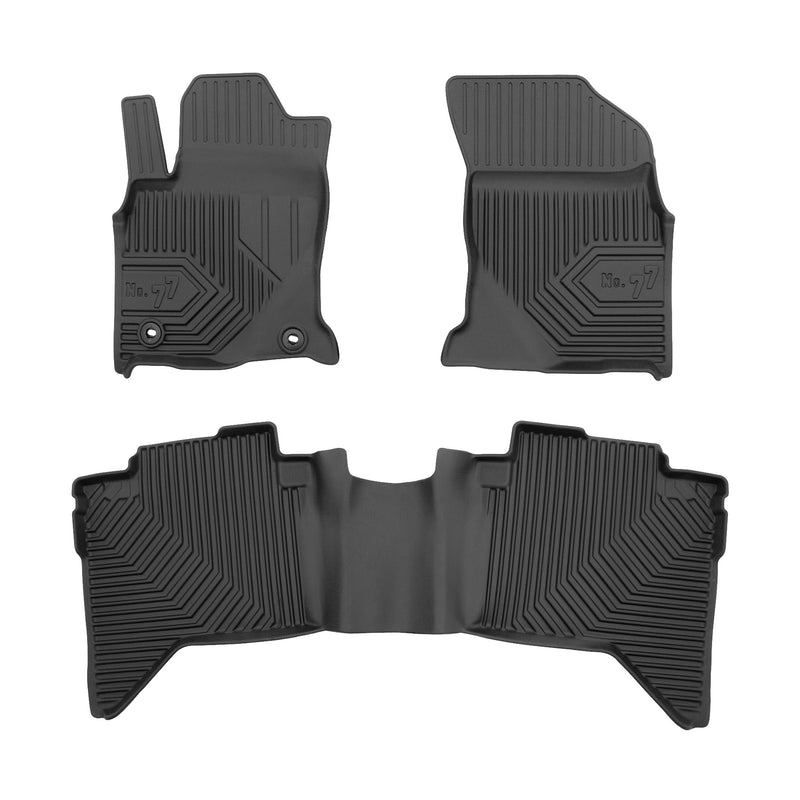 Tapis de Sol de Voiture pour Toyota Hilux VIII 2015-2025 TPE Imperméable 3Pcs