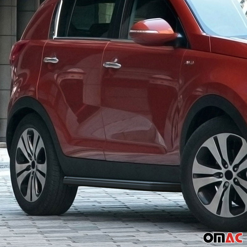 Marchepieds Latéraux pour Kia Sportage 2010-2015 Aluminium Noir 2Pcs