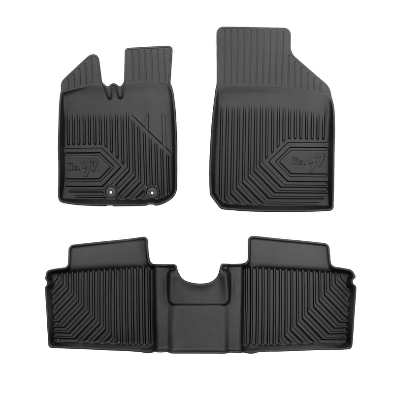 Tapis de Sol de Voiture pour Dacia Spring 2021-2025 TPE Antidérapant Noir 4Pcs