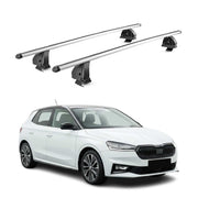 Barres de toit transversales Alu pour Skoda Fabia IV 2022-2026 TÜV 75 kg Gris 2x