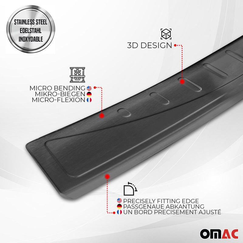 Protection Seuil de Pare-chocs Pour VW Tiguan II /Allspace 2016-2024 inox Brossé