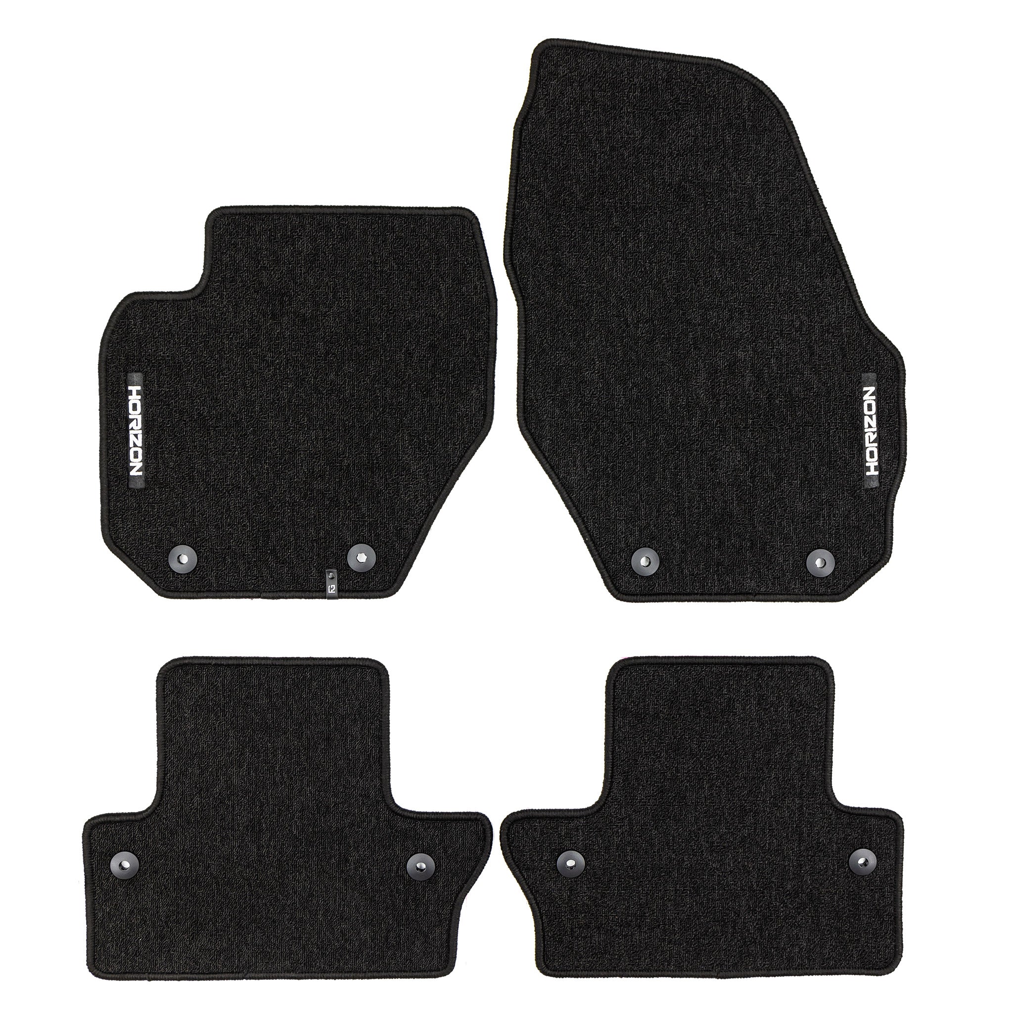 Tapis de sol pour Volvo S60 II 2010-2018 / V60 I 2010-2018 Velours Noir 4Pcs