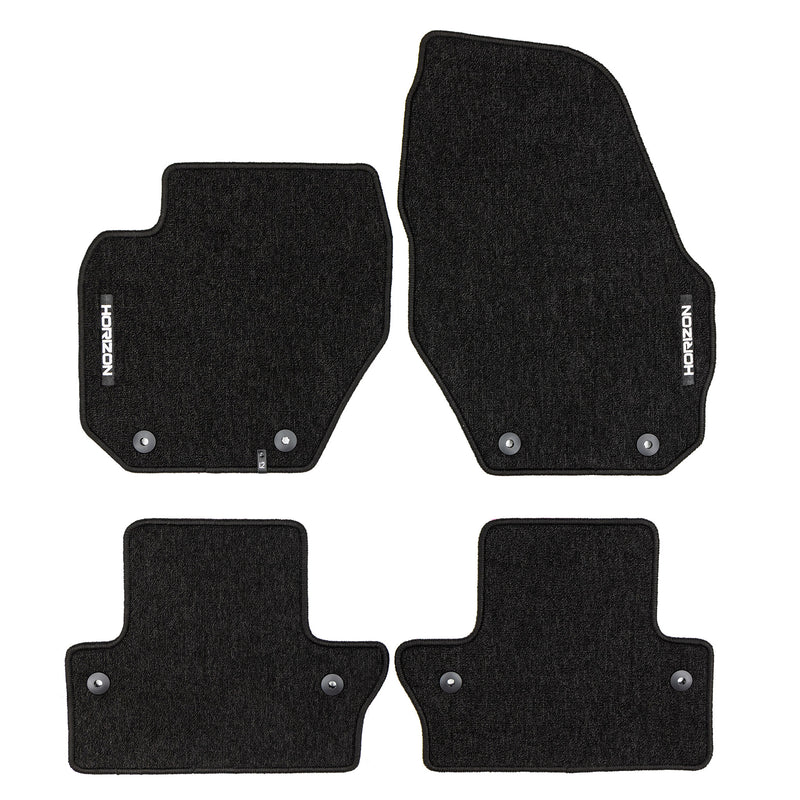 Tapis de sol pour Volvo S60 II 2010-2018 / V60 I 2010-2018 Velours Noir 4Pcs