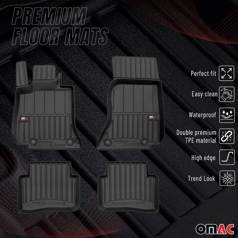 OMAC Tapis de sol noir pour Mercedes Class C W206 2021-2025 4 pcs en TPE